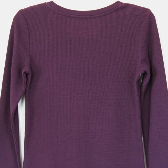 Tommy Hilfiger Purple Waffle Lace Up Henley Extra Small - Picture 9 of 11